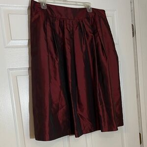 Worthington Deep Red A-Line Skirt
